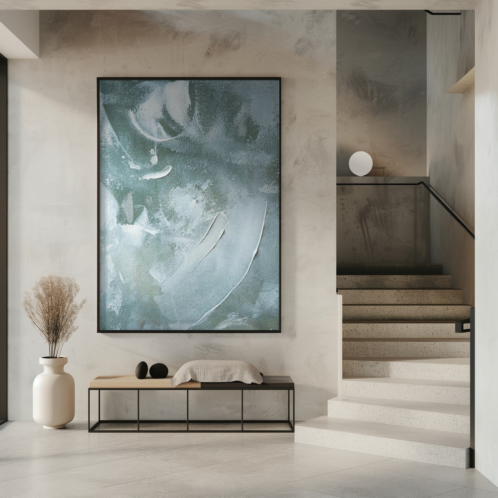 Grünes und weißes Acryl | Poster