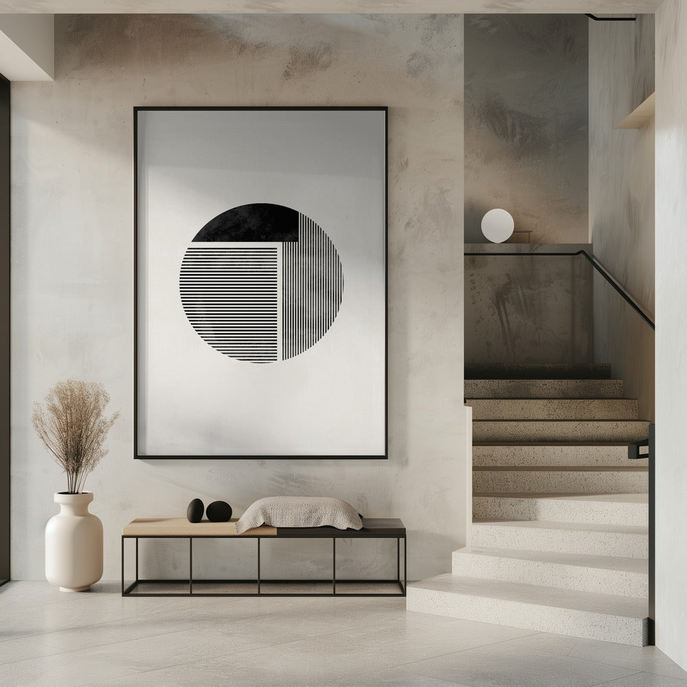 Minimalistisches rundes Poster