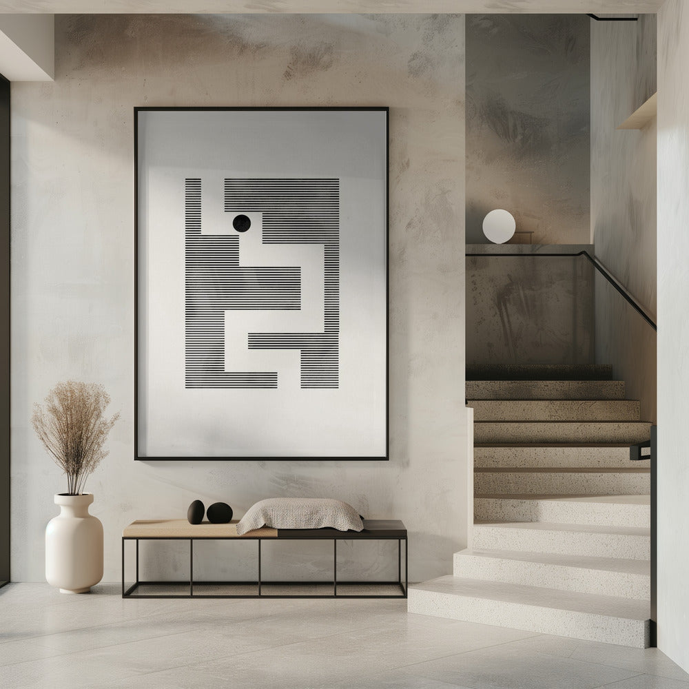 Minimalistisches Labyrinth | Poster