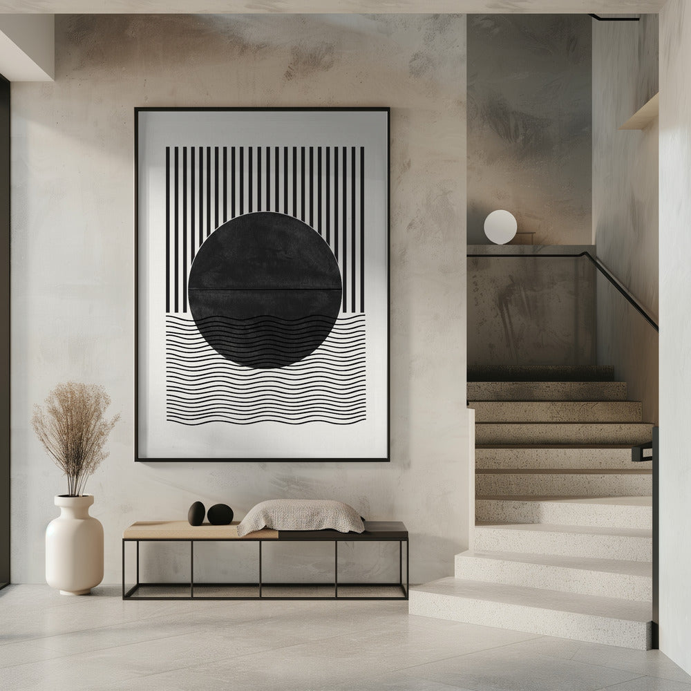 Monochrome Sonnenfinsternis | Poster