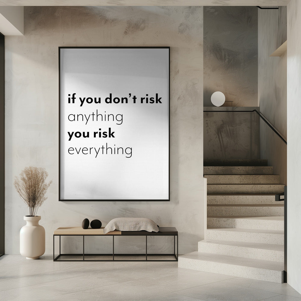 Wer nichts riskiert, riskiert alles | Poster