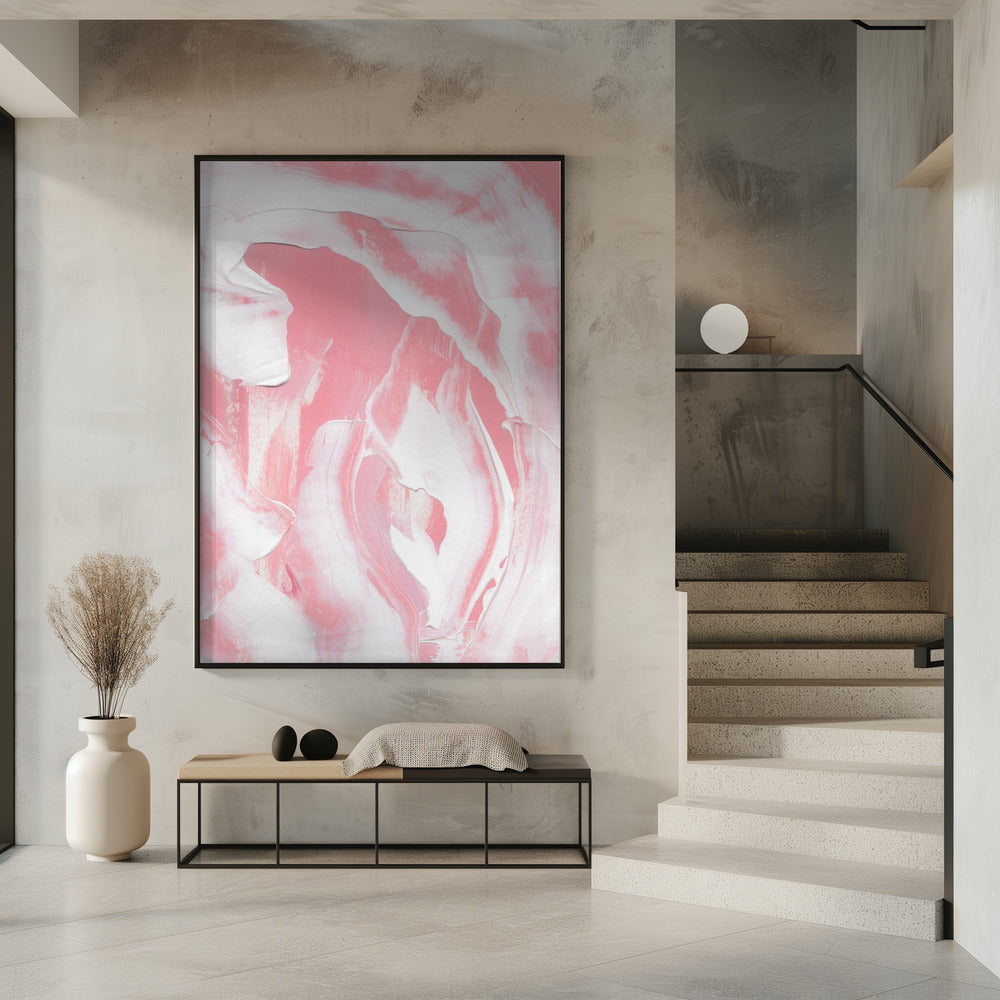 Harmonische Mischung aus Rosa- und Weißtönen | Poster