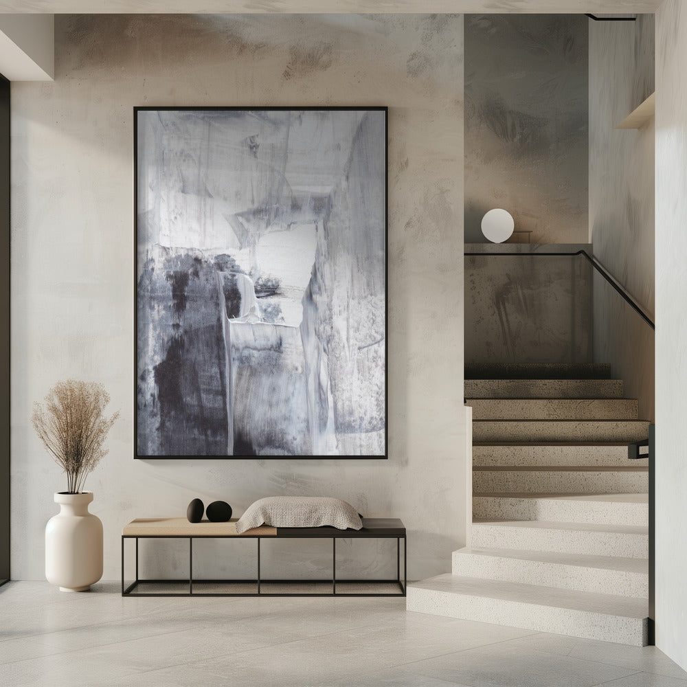Monochrome Pinselstriche | Poster