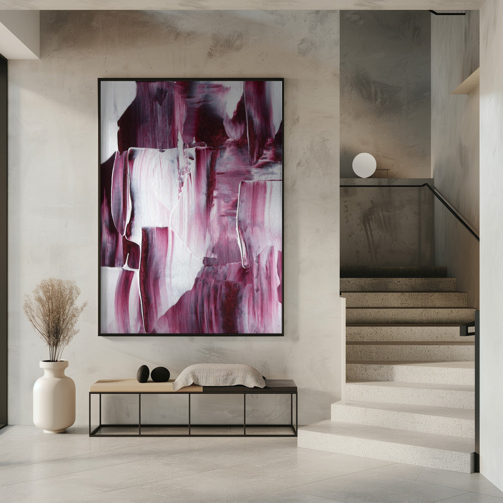 Purpurrote Pinselstriche | Poster