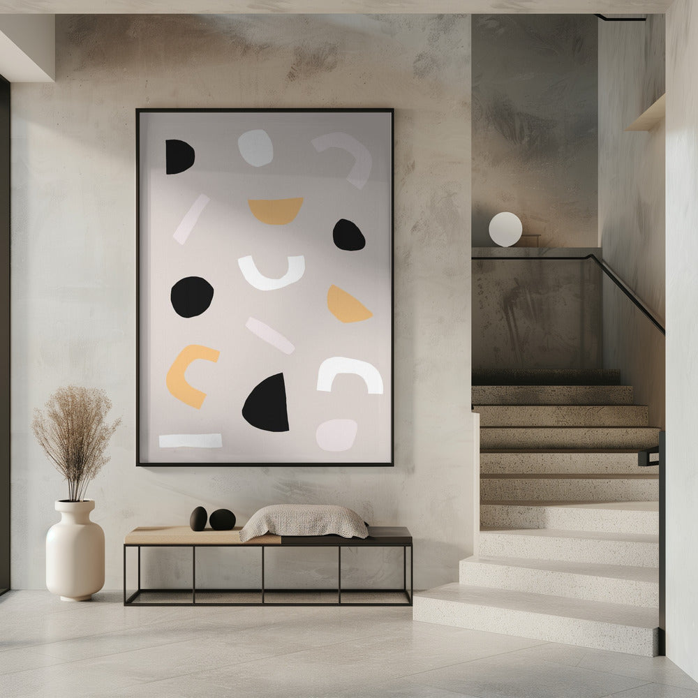 Geometrische Formen in neutralen Tönen | Poster