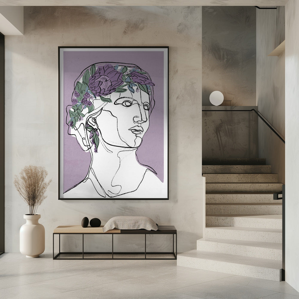 Florale Umriss-Muse | Poster