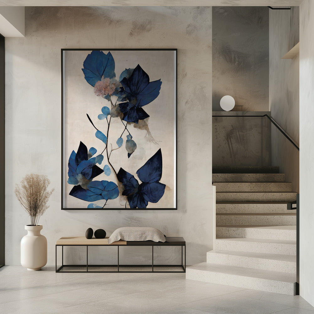 Blaue Trockenblumen | Poster
