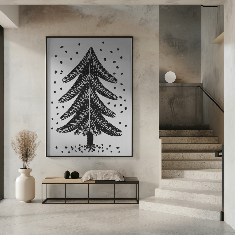 Monochromer Pinefall | Poster
