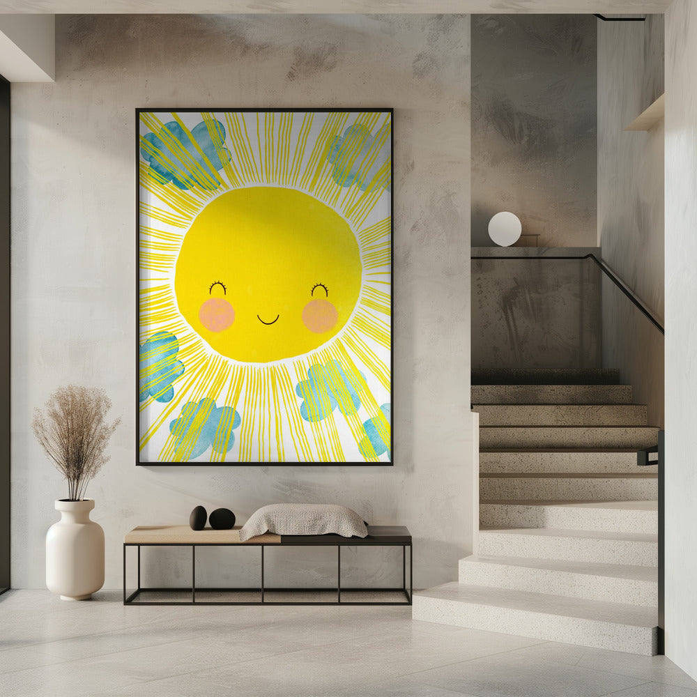 Sonniges Lächeln Glückseligkeit | Poster