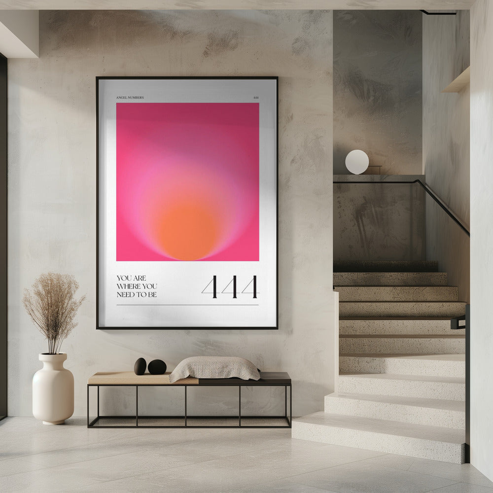 Farbverlauf mit Rosa- und Orangetönen | Poster