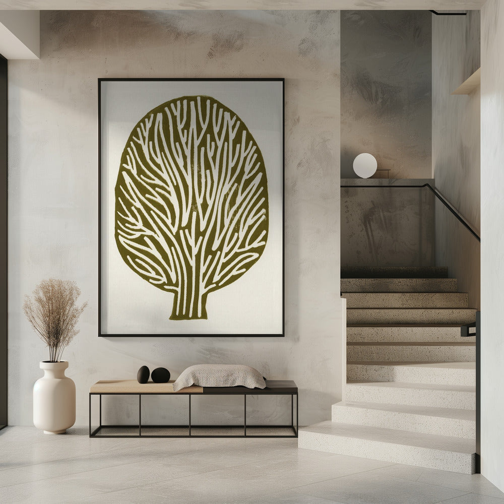 Linolschnitt Baum | Poster
