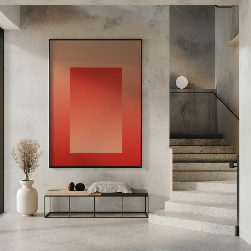 Rotes Farbverlaufsportal | Poster