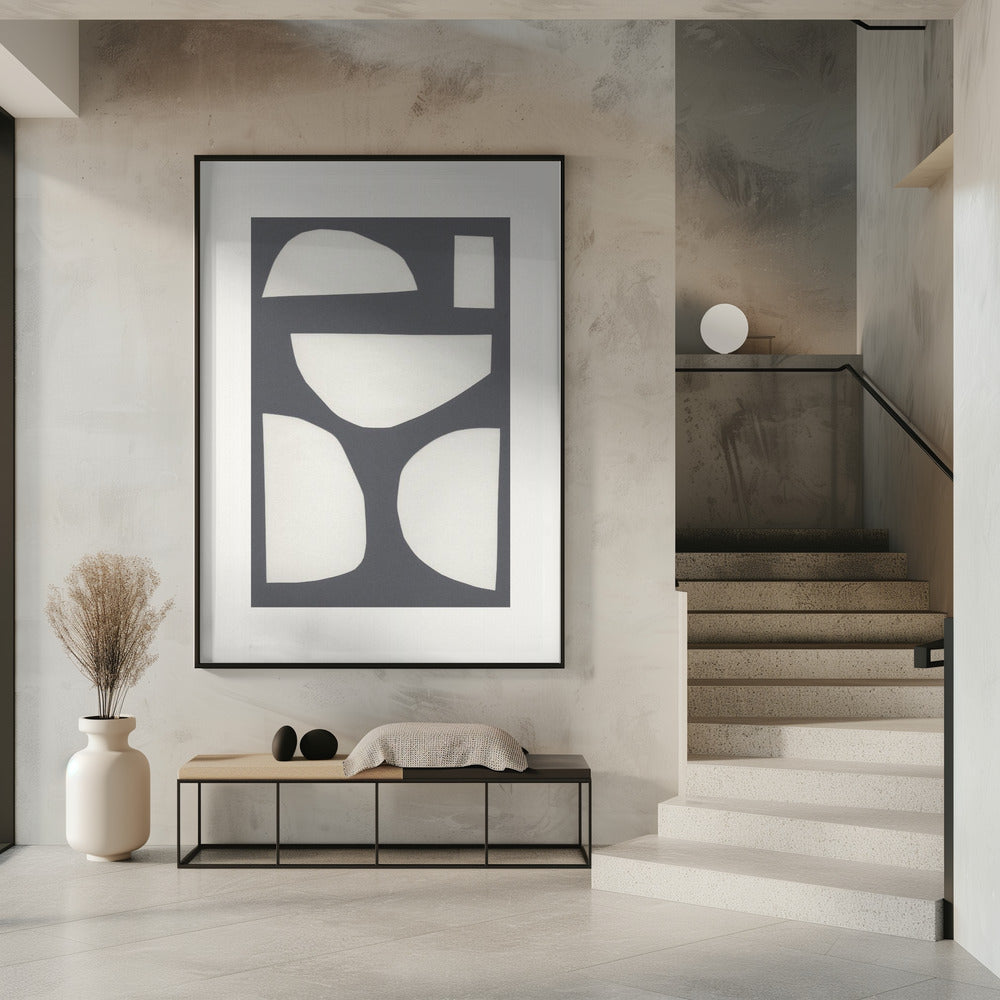 Geometrische Formen in einer monochromen Palette | Poster