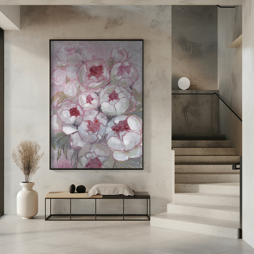Nuria Strauß Pfingstrosen in Rosa | Poster