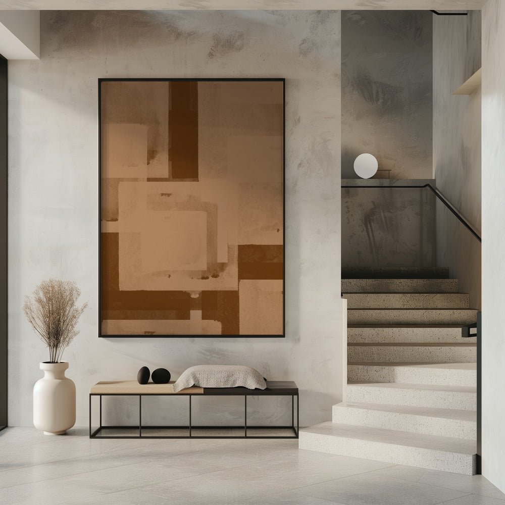 Sepia Geometric Flow | Poster