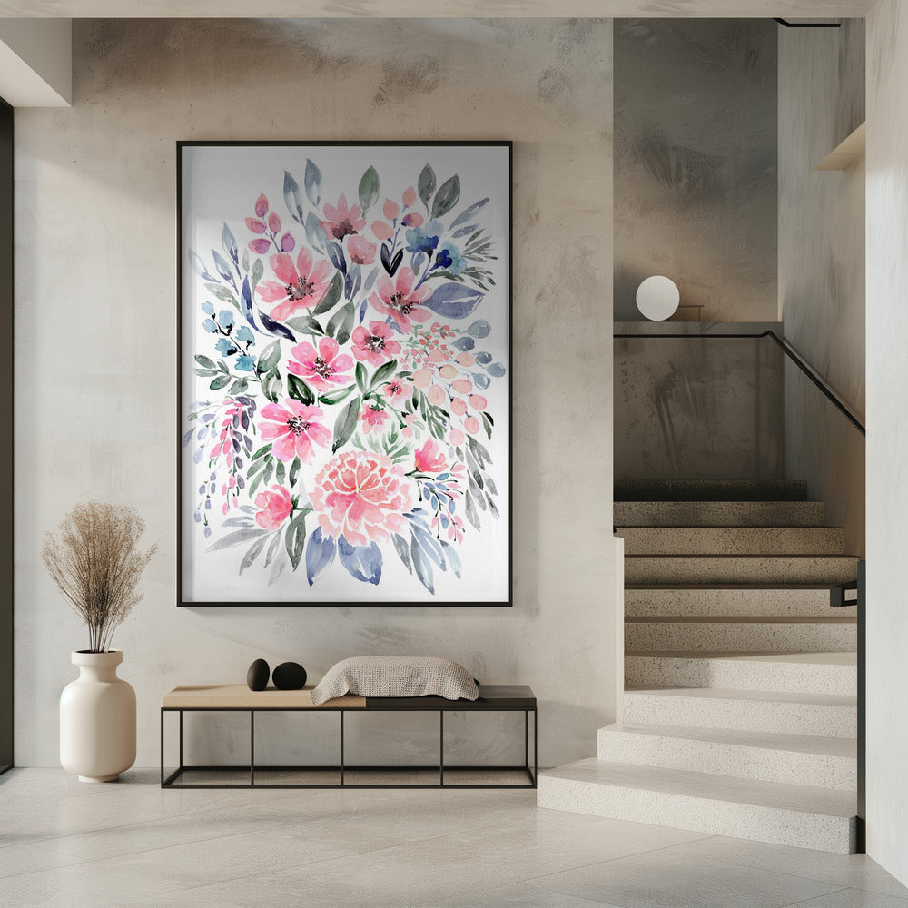 Clara Aquarellstrauß | Poster