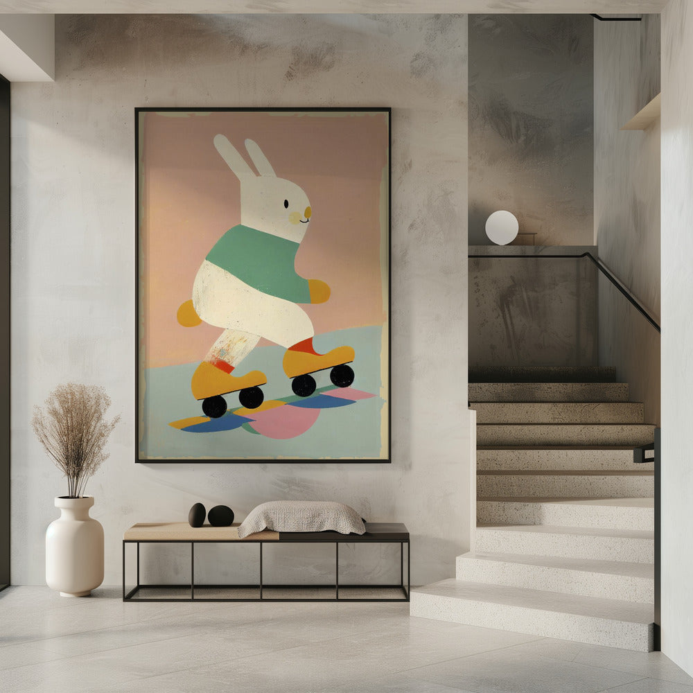 Bunny on Skates | Poster