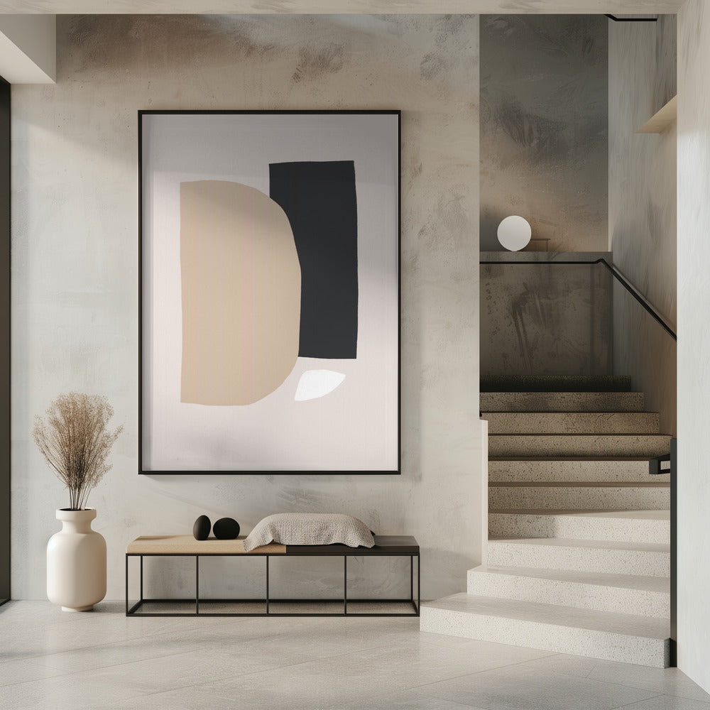 Geometrische Formen in neutralen Tönen | Poster