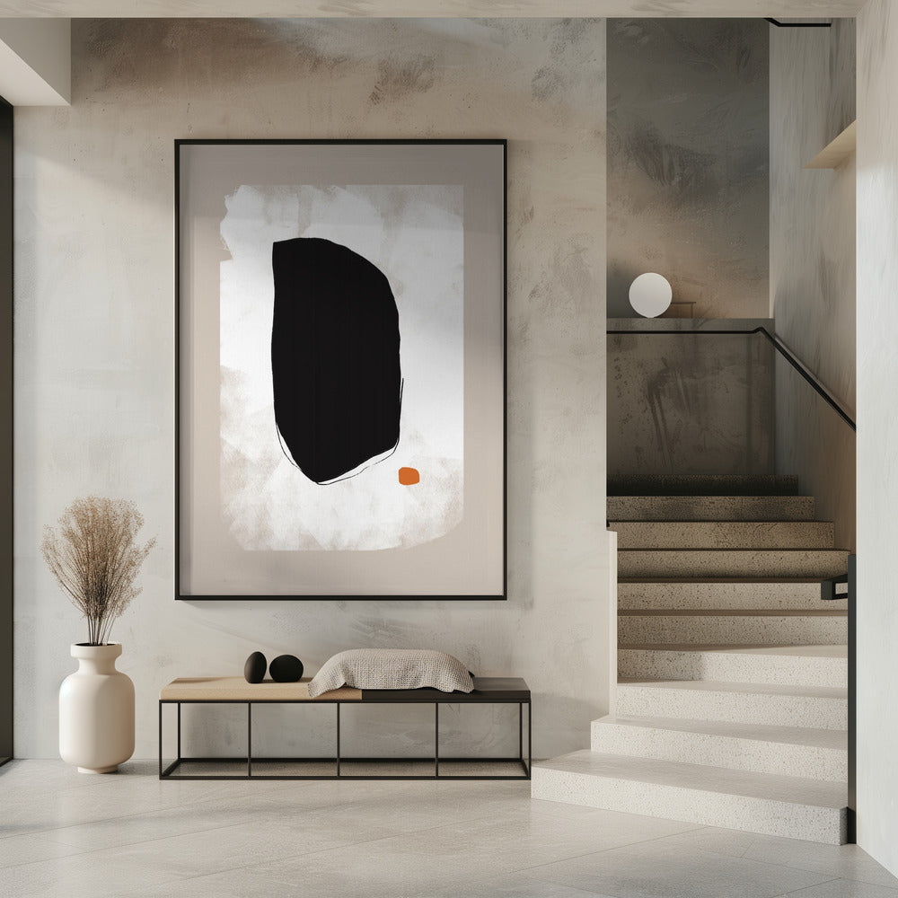 Bold Black Shape Contrasting | Poster