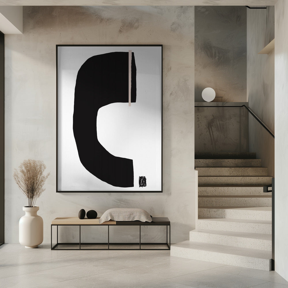 Schwarze geometrische Formen | Poster