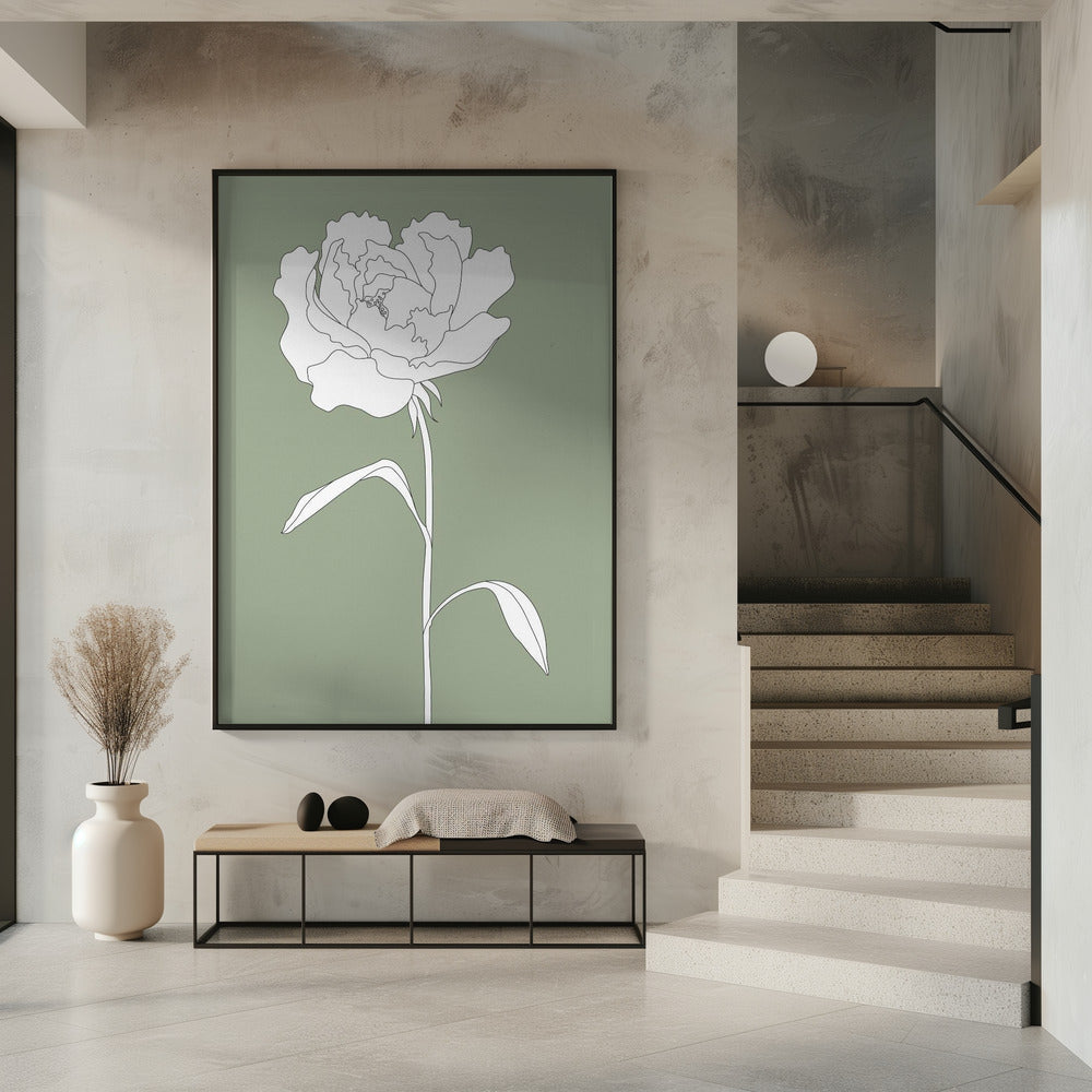 Rose in Grün | Poster