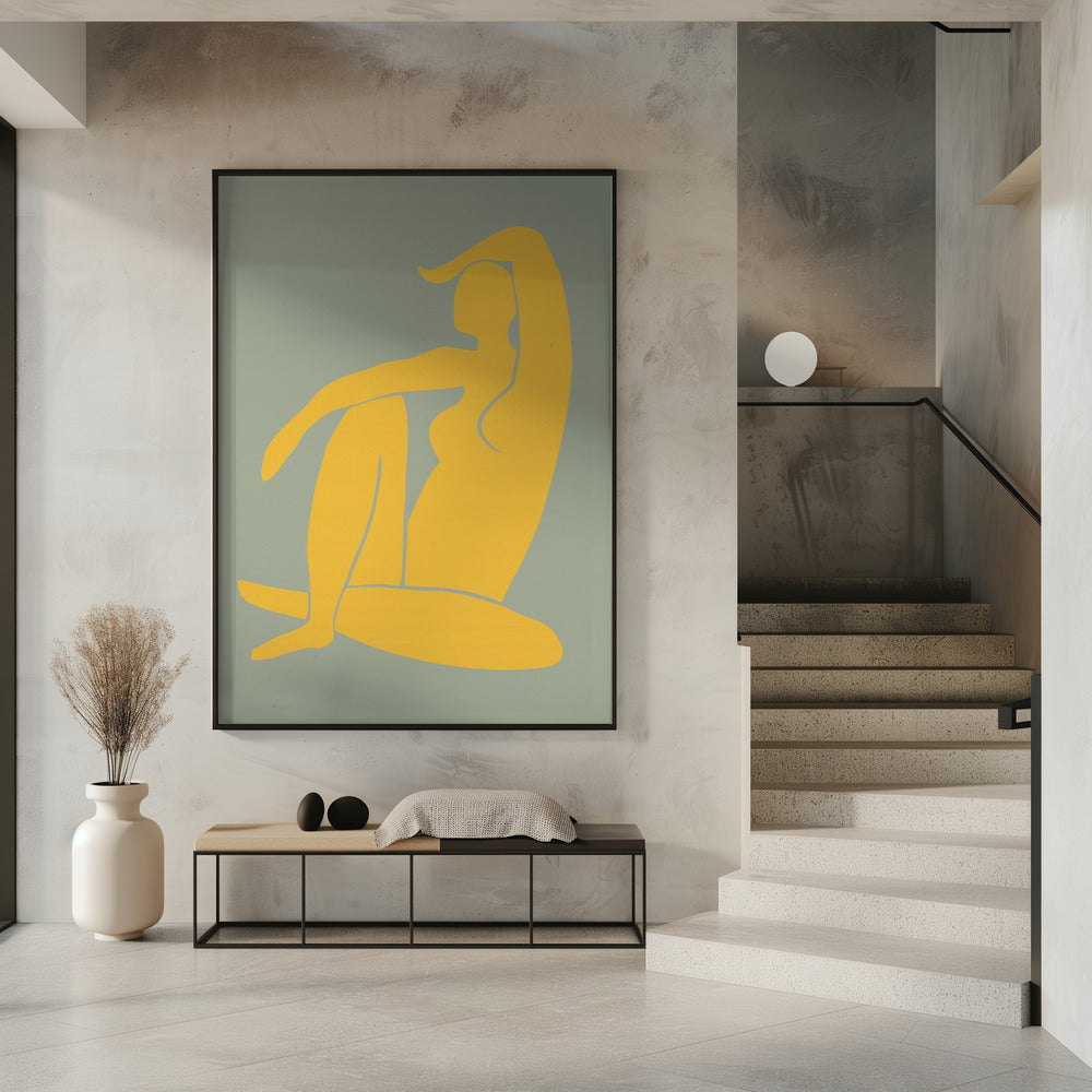 Figure Green And Yellow Matisse Style | Poster