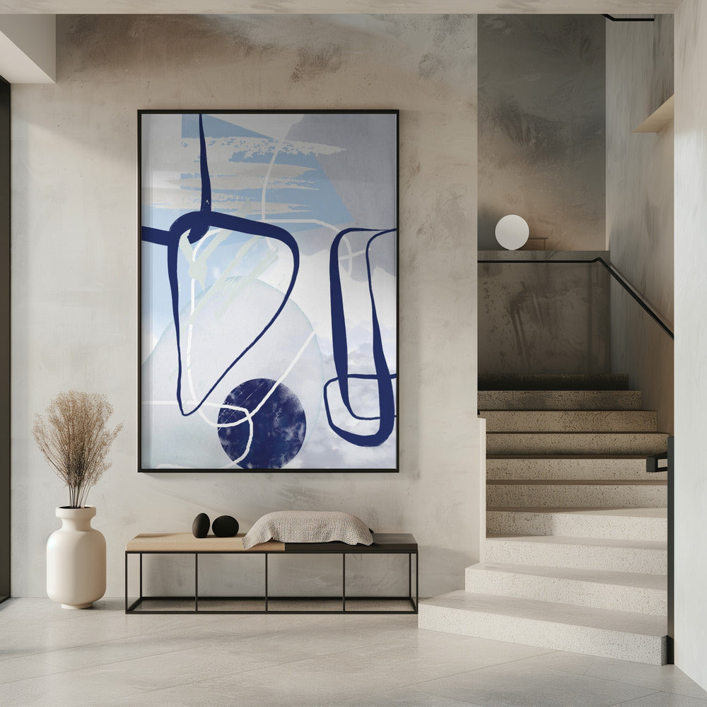 Blaue Linien-1 | Poster
