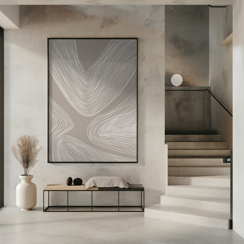 Fließende Konturen Linienkunst | Poster