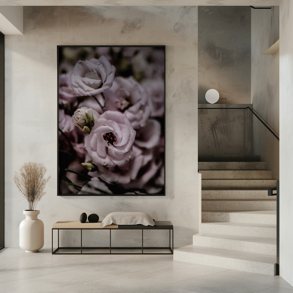 Zarte Schönheit der rosa Lisianthus-Blume | Poster