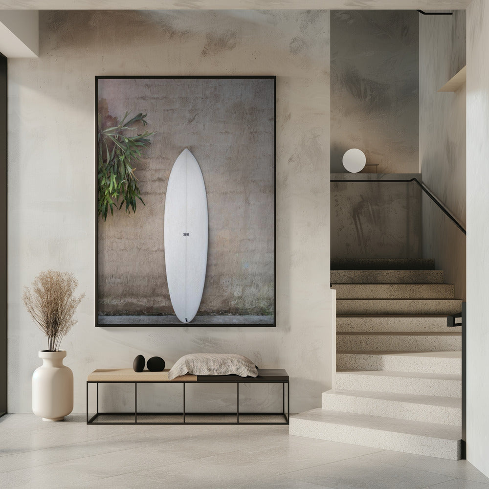 Weißes Surfbrett | Poster