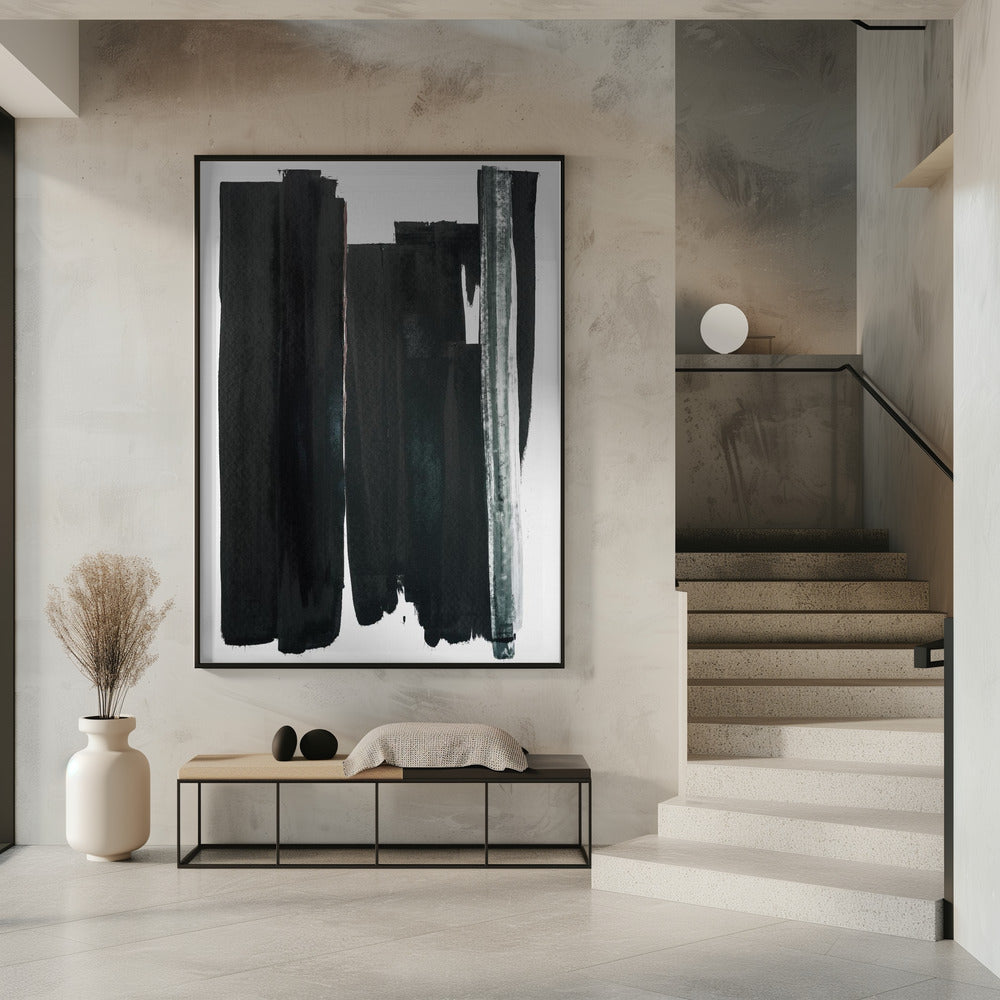 Monochrome Striche | Poster