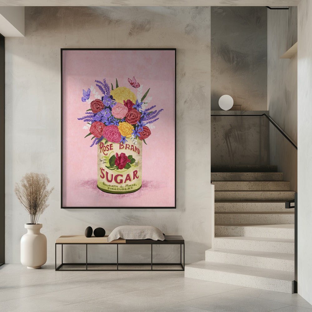 Blumen in einer Vintage-Dose | Poster