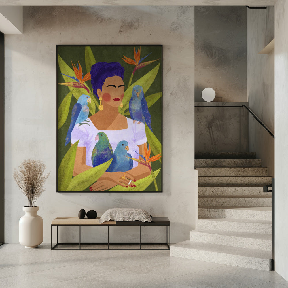 Frida und Vögel | Poster