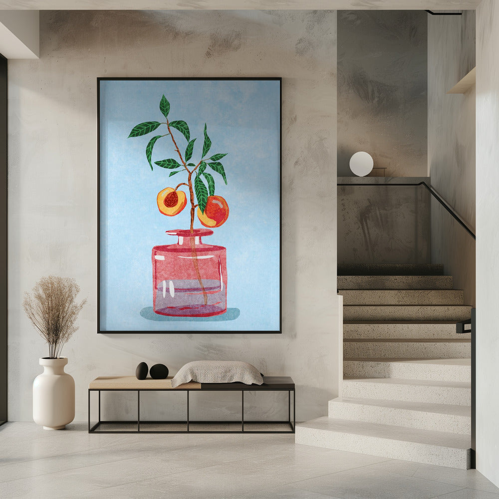 Pfirsichbaum in Vase | Poster