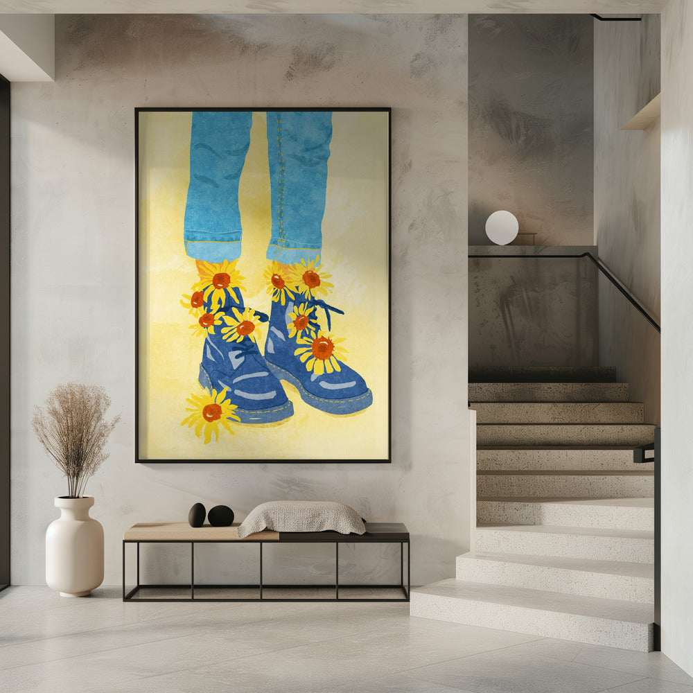 Sonnenblumenspaziergang | Poster
