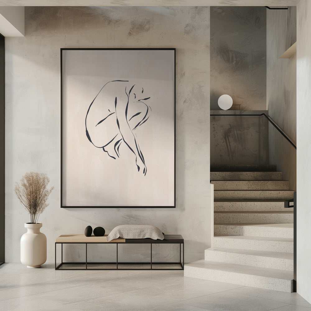 Sitzend und nachdenkend | Poster