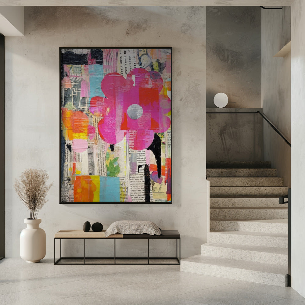 Lebendiger Collage-Traum | Poster