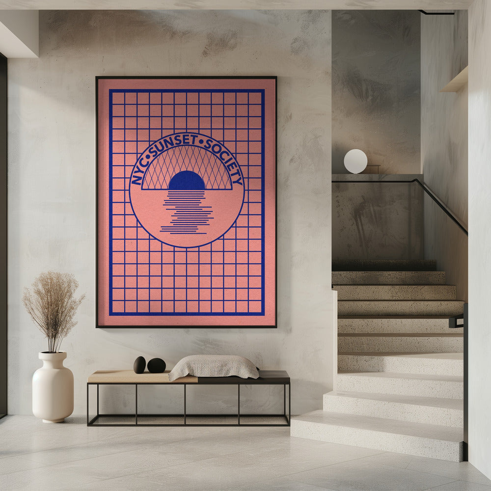 NYC Sunset Society Blau | Poster
