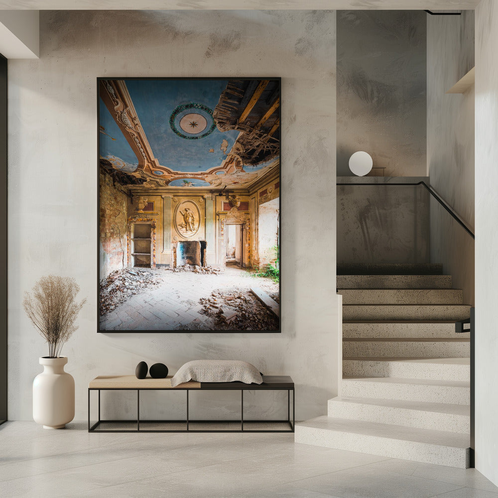 Verlassene Villa mit Fresko | Poster