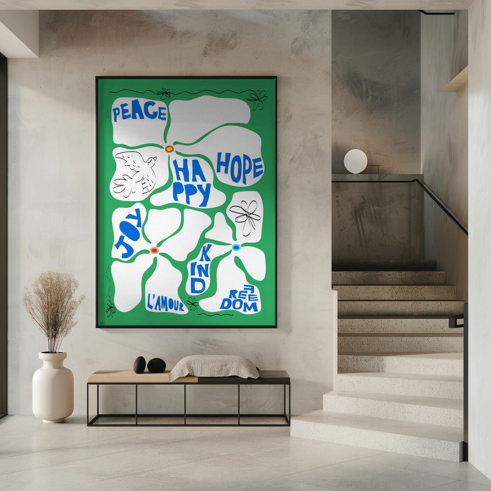 Flower of the Time - Green | Poster
