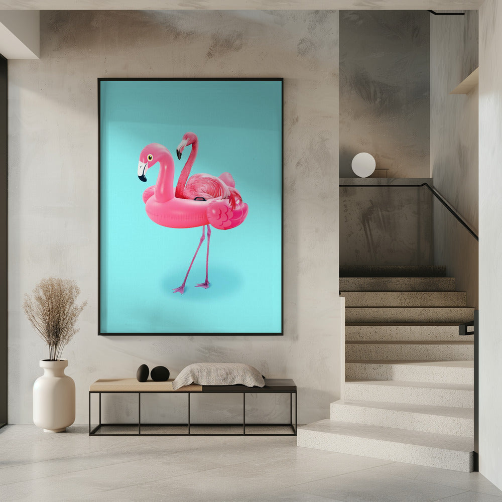 Flamingo im Resort | Poster