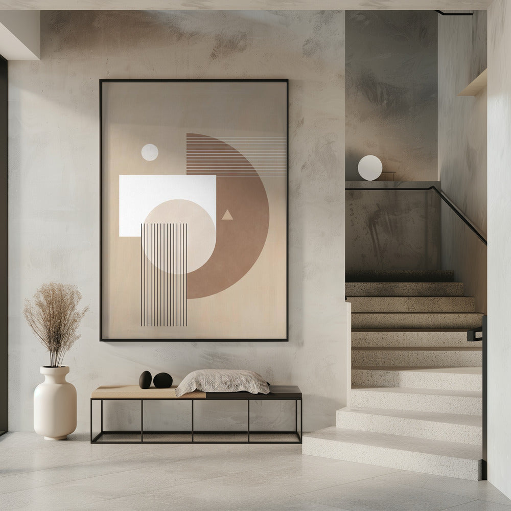 Neutral Semicircles Poster | Poster