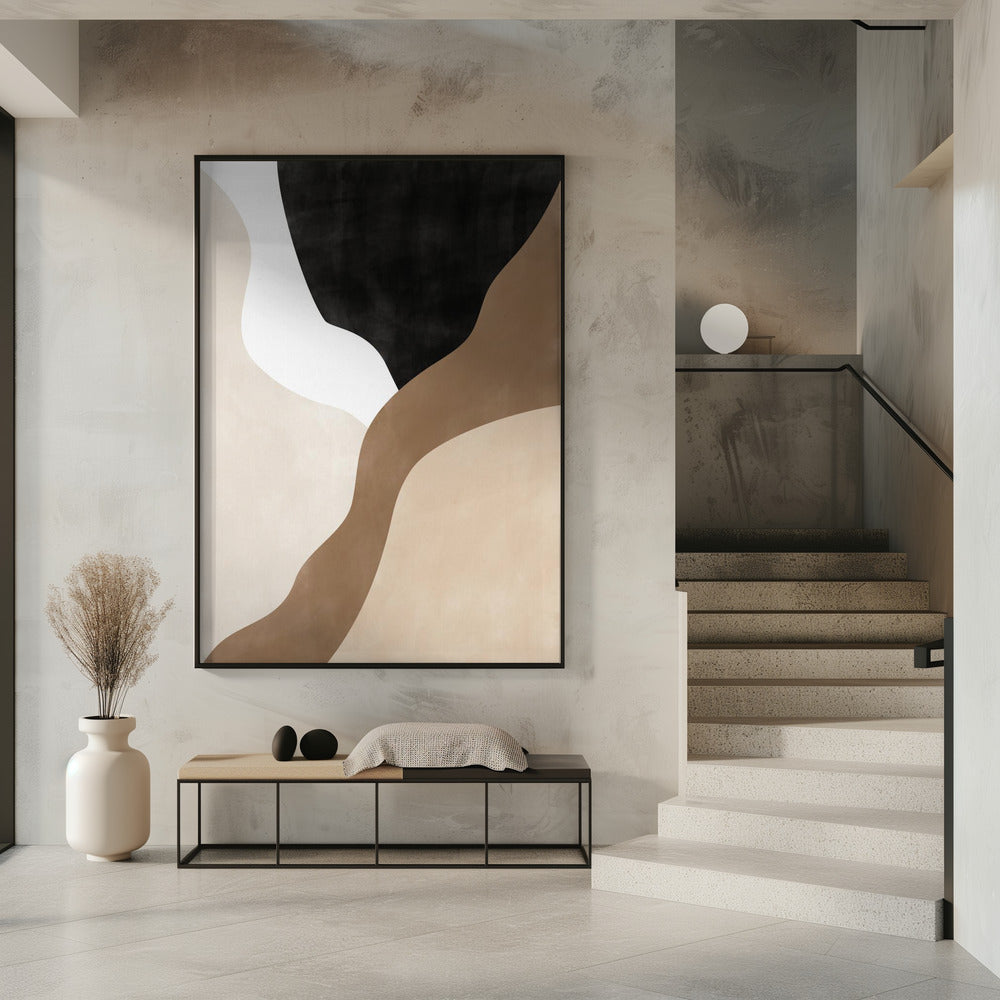 Abstract Beige and Brown Art | Poster