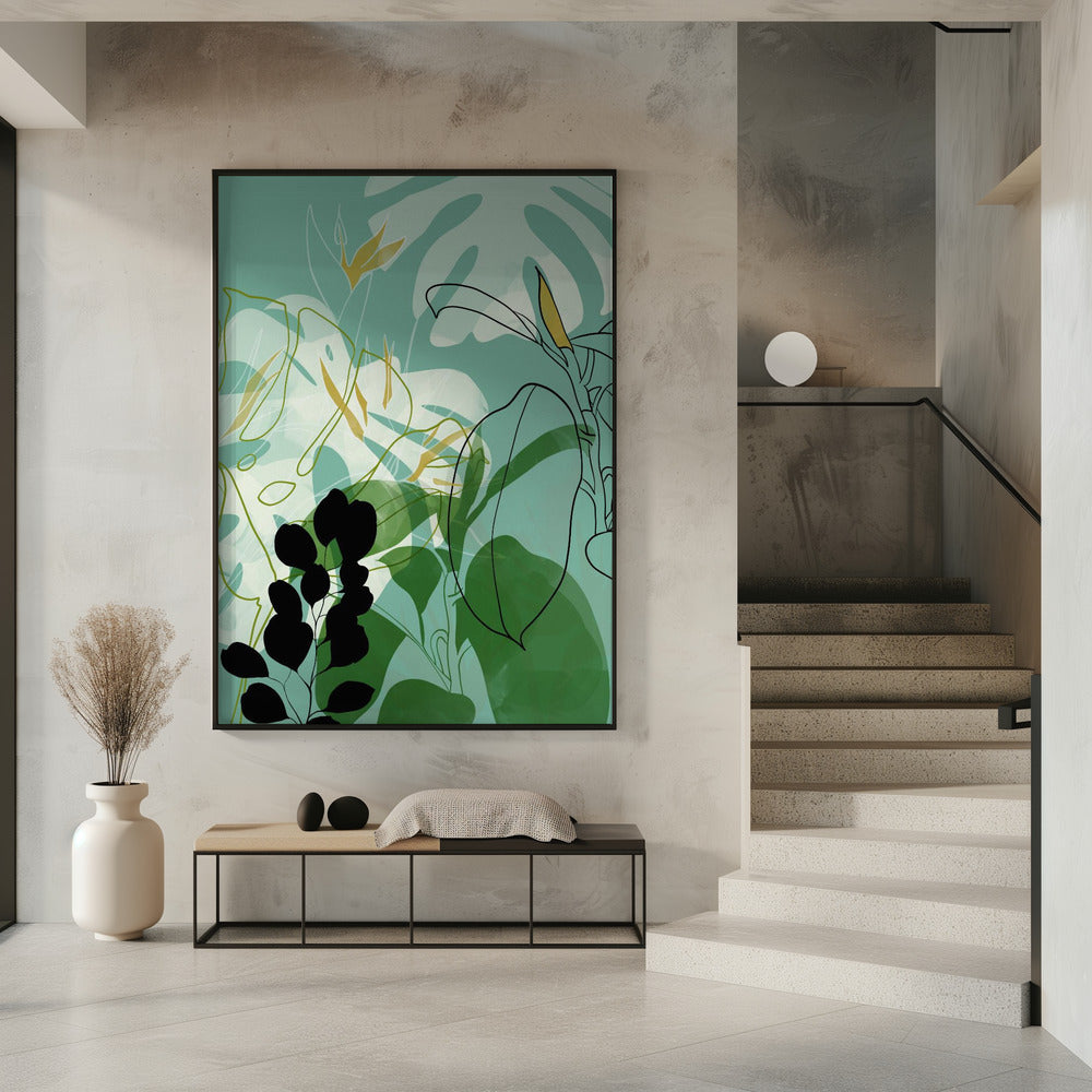 Leaves Line Boho2 | Poster