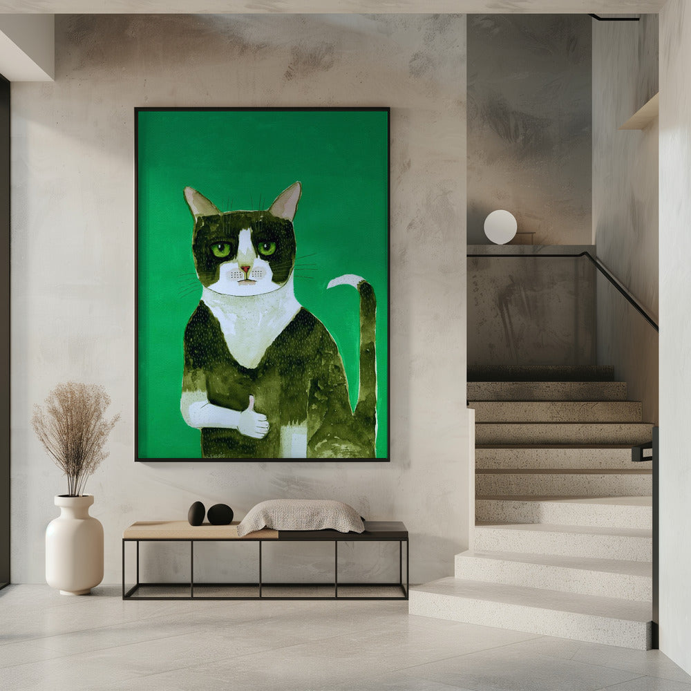 Smoking-Katze Daumen hoch | Poster