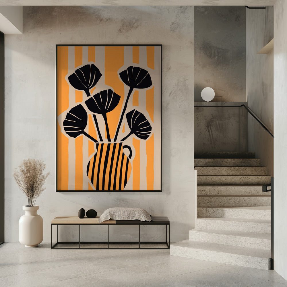 Kräftige Blumenstreifen | Poster