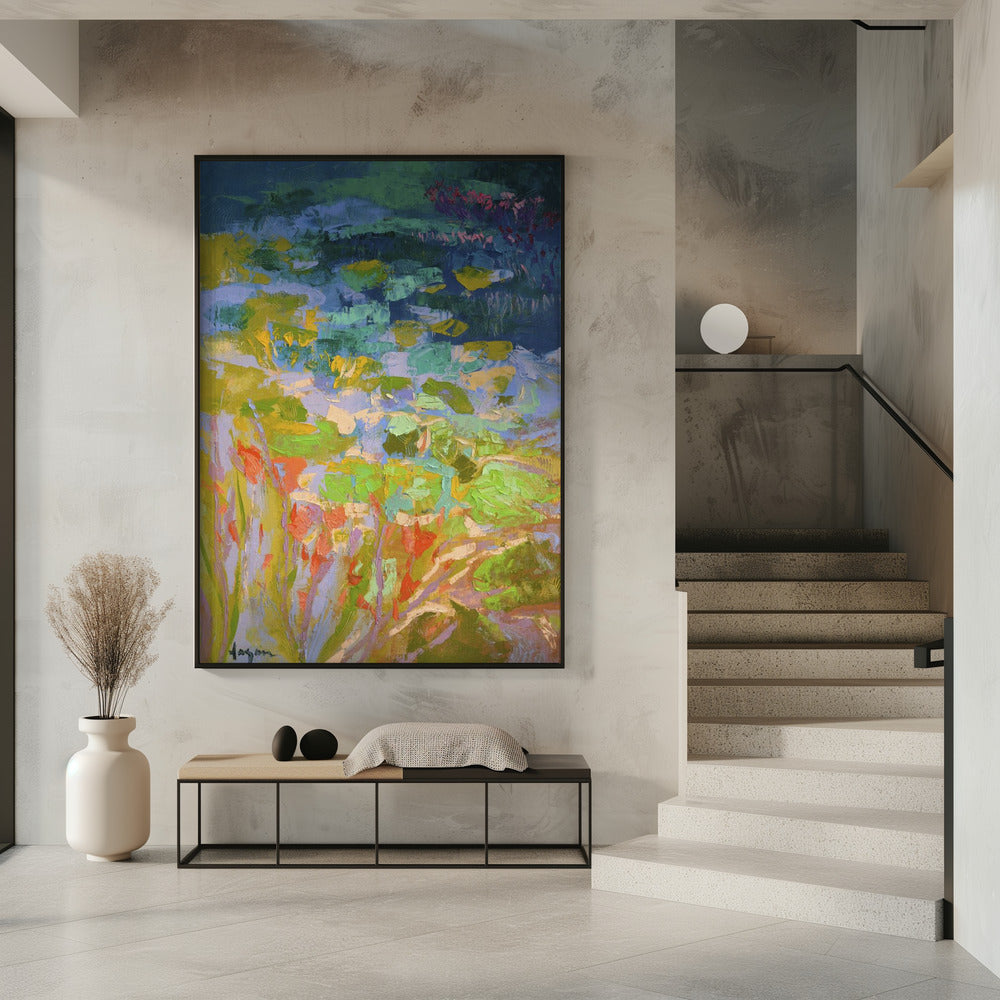 Vibrant Water Lilies | Poster