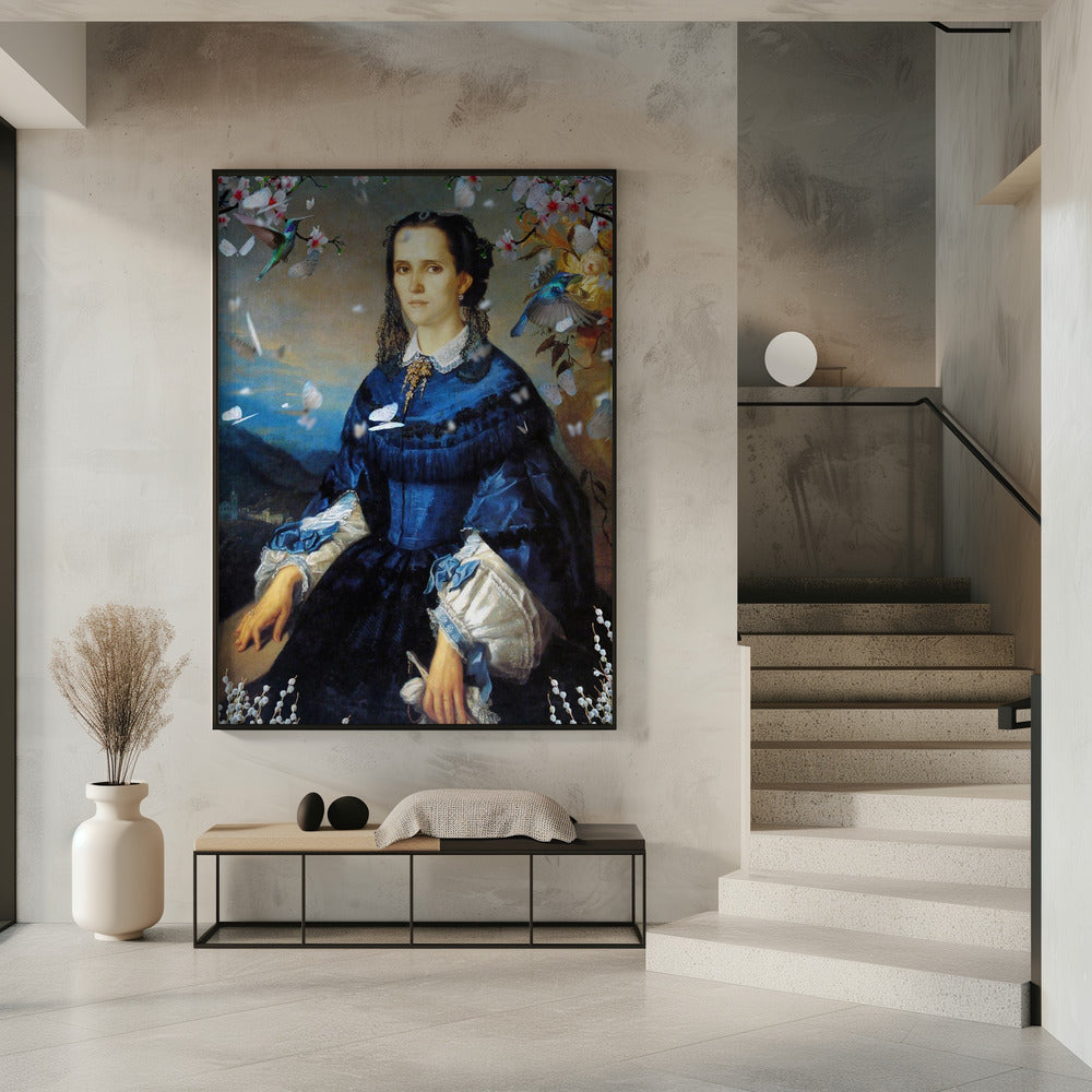 Lady Blue Kolibri blüht | Poster