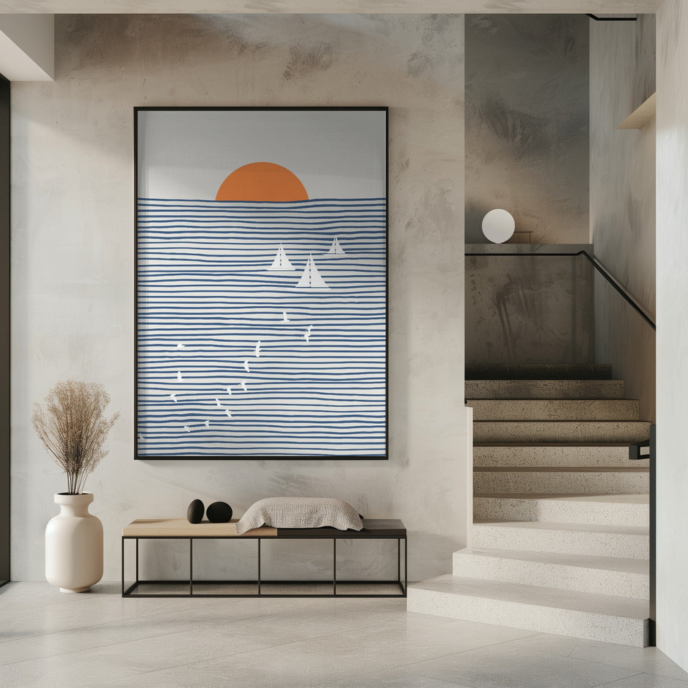 Three White Sails | Poster