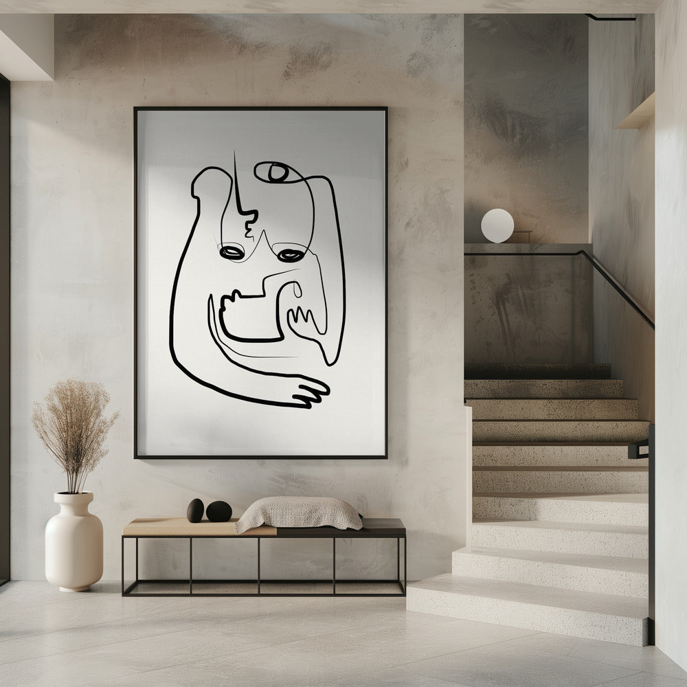 Modern Art In This Continuous Line Drawing | Poster